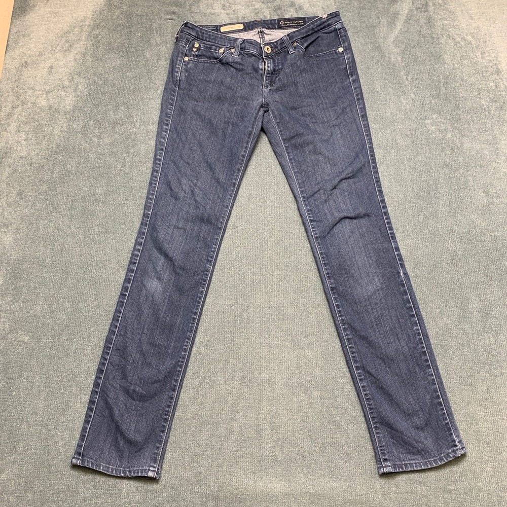 AG Adriano Goldschmied The Stevie Slim Straight Leg Jeans Womens 27R Blue Cotton